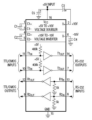 三極管代替MAX232電路