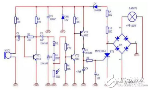 聲光控制電路圖大全（聲光控節(jié)能燈/延時(shí)節(jié)電燈/聲光控樓梯延遲開關(guān)電路）