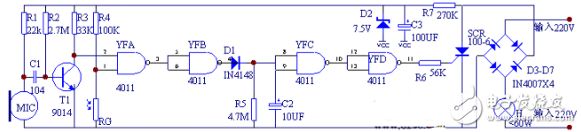 聲光控制電路圖大全（聲光控節(jié)能燈/延時(shí)節(jié)電燈/聲光控樓梯延遲開關(guān)電路）